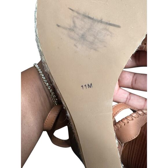 Jack Rogers Brown‎ Clare Rope Espadrille Open Toe Wedge Sandals Size 11 - Picture 10 of 11